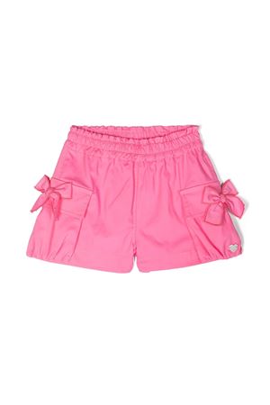 Rose pink stretch-cotton shorts MONNALISA KIDS | 37C40433010095